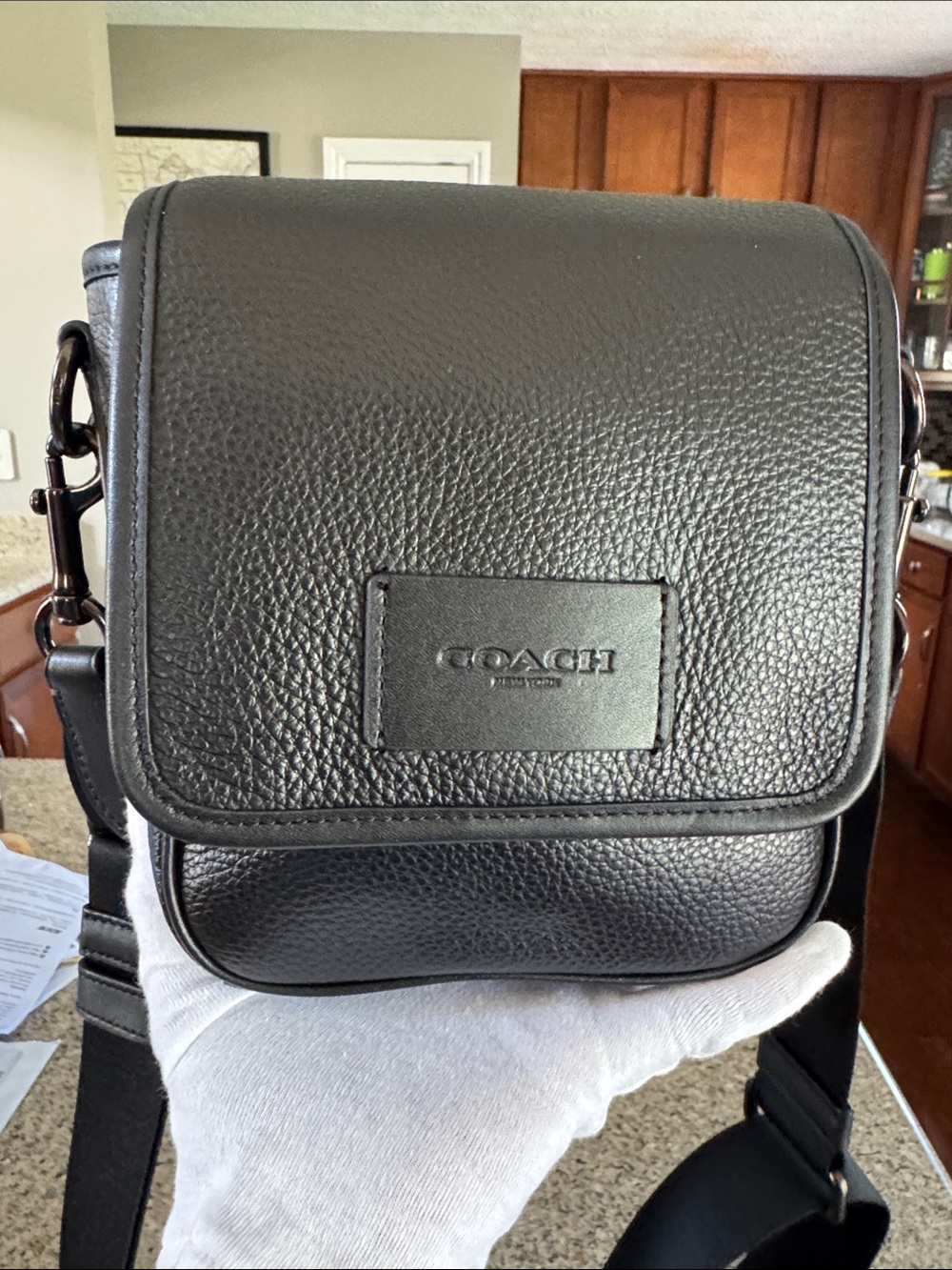 🖤Coach Black Pebbled Leather Messenger Crossbody - Coach EUC🖤 - Picture 14 of 17